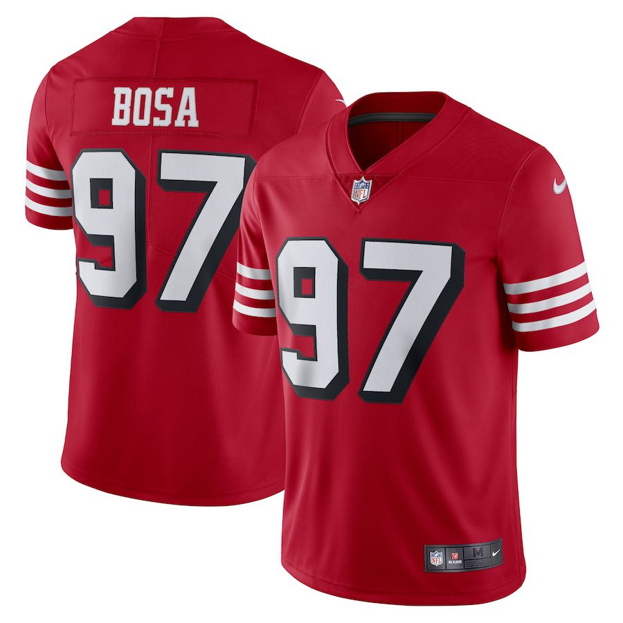 Men San Francisco 49ers 97 Nick Bosa Nike Scarlet Alternate Vapor Limited Player NFL Jersey
